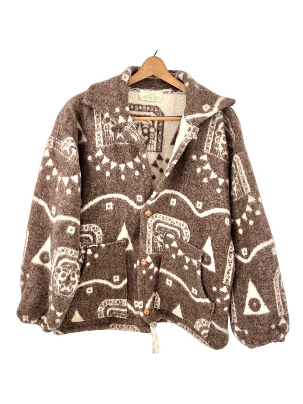 OTAVALO 100% WOOL HAND MADE IN ECUADOR UNISEX TRIBAL JACKET